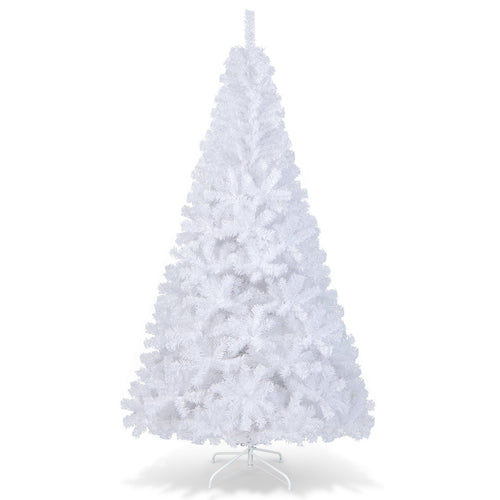 7 ft White Christmas Tree with Solid Metal Stand-7 ft, White
