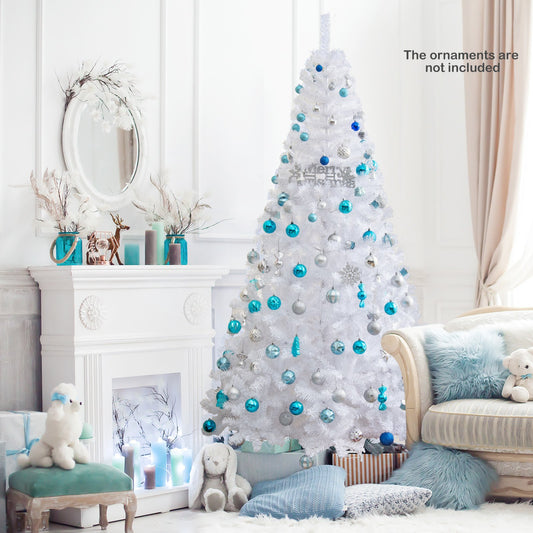 7 ft White Christmas Tree with Solid Metal Stand-7 ft, White Christmas Tree   at Gallery Canada