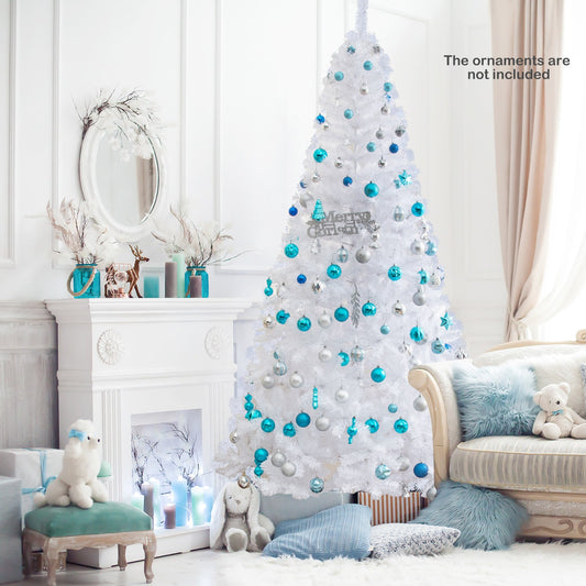 8 ft White Christmas Tree with Solid Metal Stand-8 ft, White Christmas Tree   at Gallery Canada