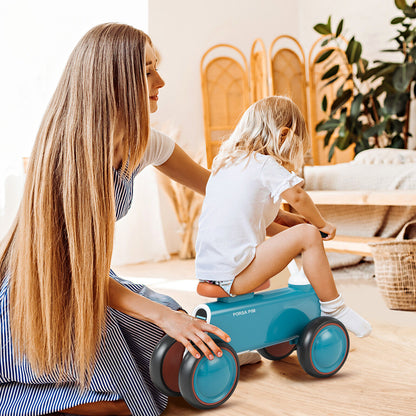 4 Wheels Baby Balance Bike without Pedal, Blue Balance Bikes   at Gallery Canada