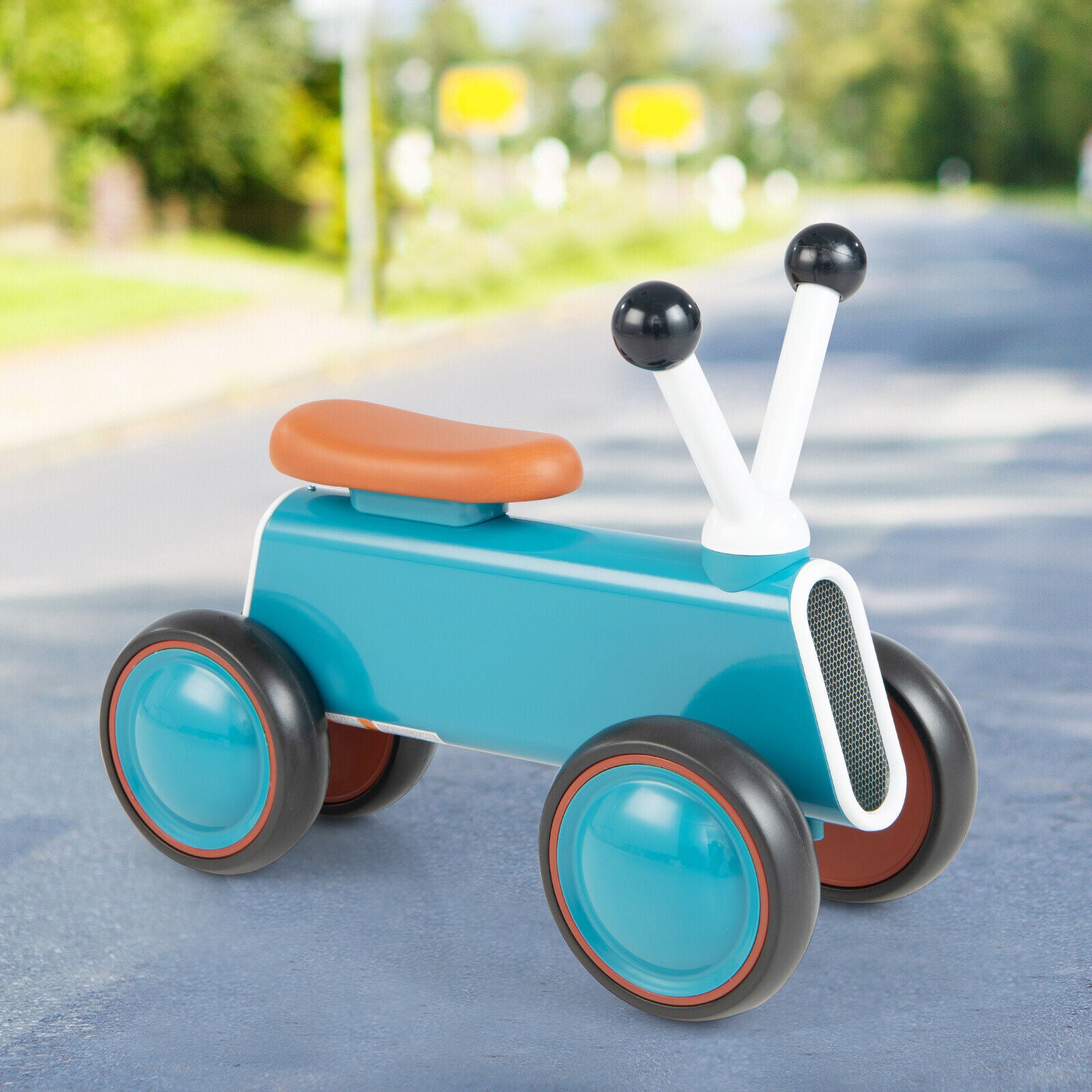 4 Wheels Baby Balance Bike without Pedal, Blue Balance Bikes   at Gallery Canada