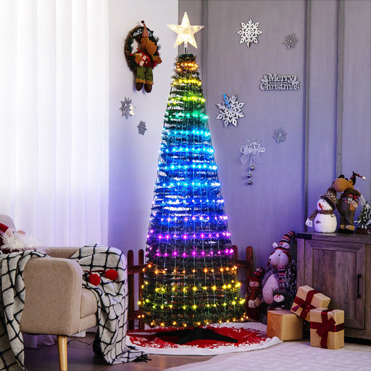 6.2 Feet Pop-up Lighted Christmas Tree with 282 RGB LED Lights, Green Christmas Tree   at Gallery Canada