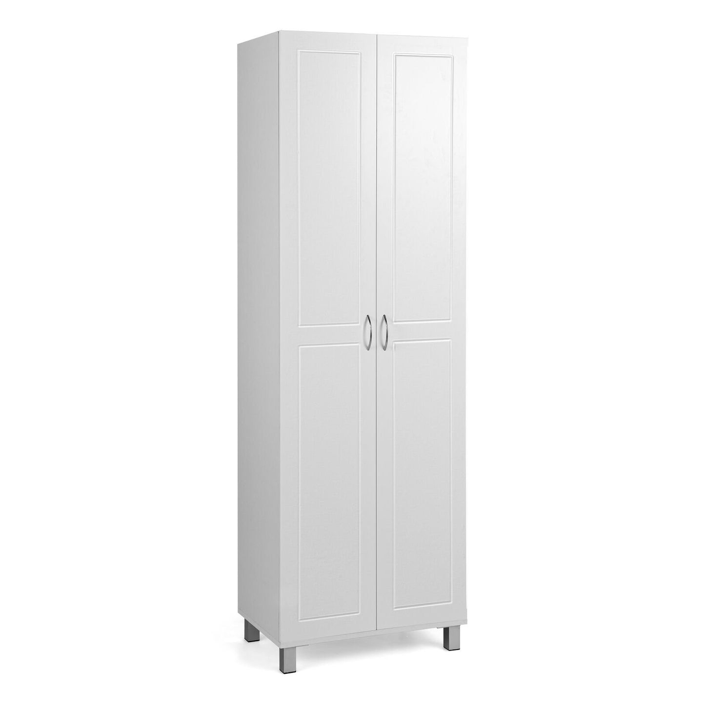 73.5 Inch Freestanding Double Door Tall Versatile Storage Organizer, White Sideboards Cabinets & Buffets   at Gallery Canada