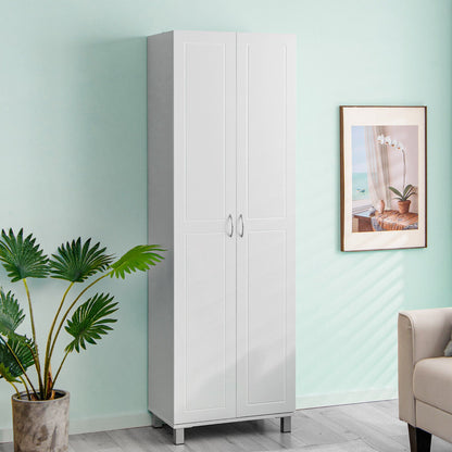 73.5 Inch Freestanding Double Door Tall Versatile Storage Organizer, White Sideboards Cabinets & Buffets   at Gallery Canada