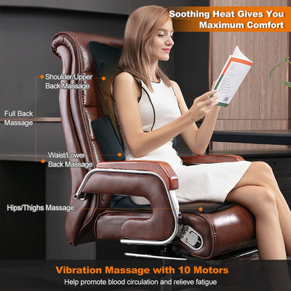 Foldable Full Body Massage Mat with 10 Vibration Motors, Black Back Massager   at Gallery Canada