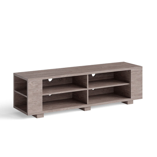 TV Stand Modern Wood Storage Console Entertainment Center, Gray - Gallery Canada