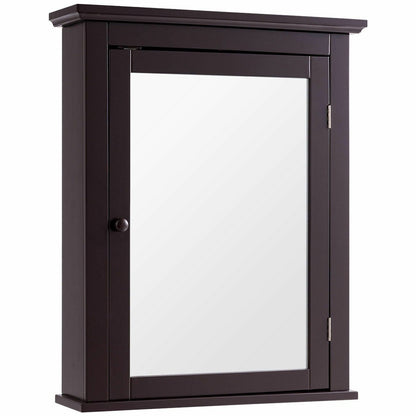 Bathroom Wall Mounted Storage Mirror Medicine Cabinet, Brown Wall Cabinets   at Gallery Canada