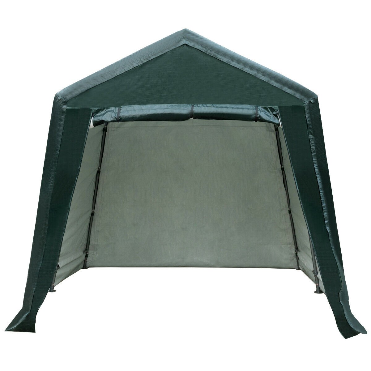 Outdoor Carport Shed with Sidewalls and Waterproof Ripstop Cover-8 x 14 ft, Green Carports   at Gallery Canada