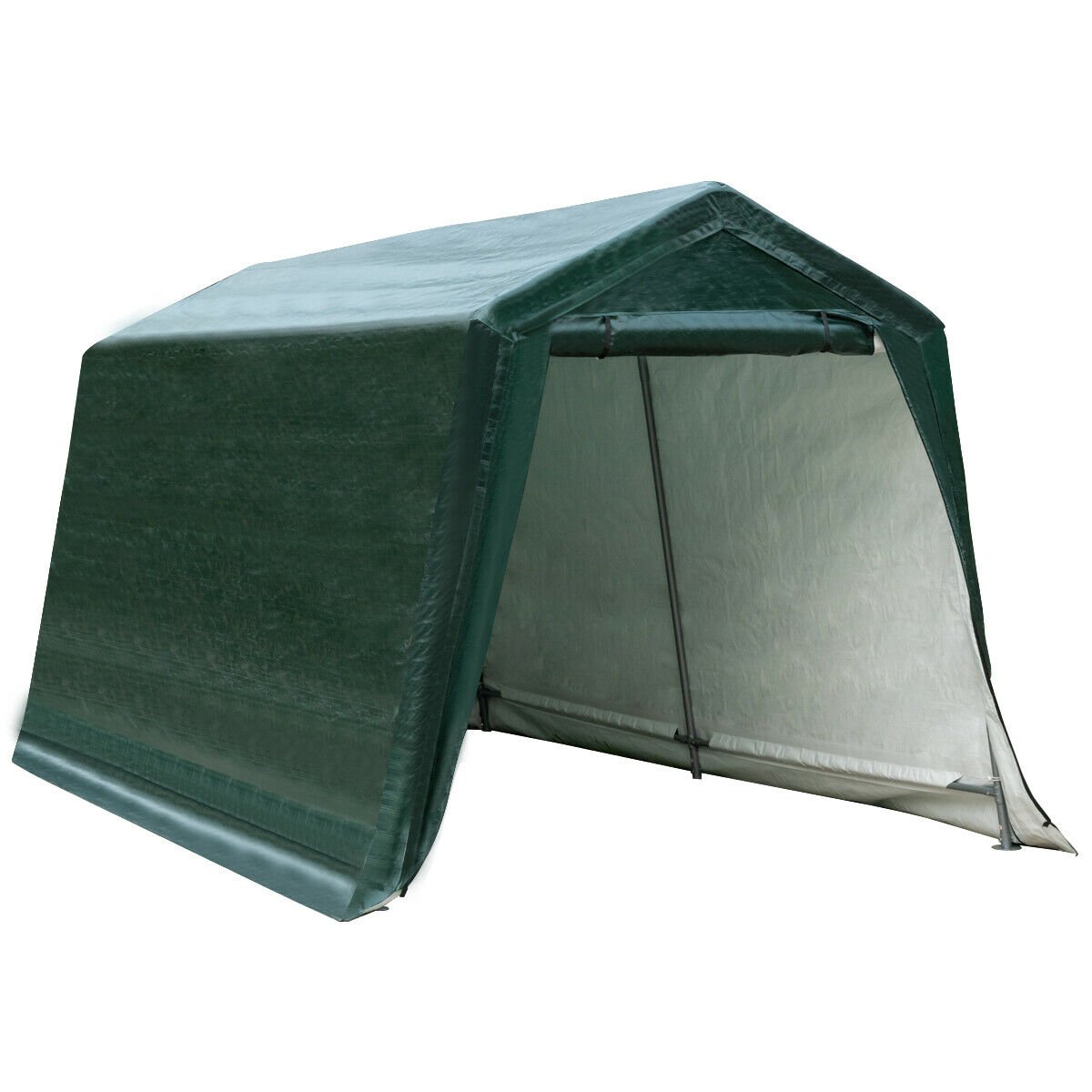 Outdoor Carport Shed with Sidewalls and Waterproof Ripstop Cover-8 x 14 ft, Green Carports   at Gallery Canada