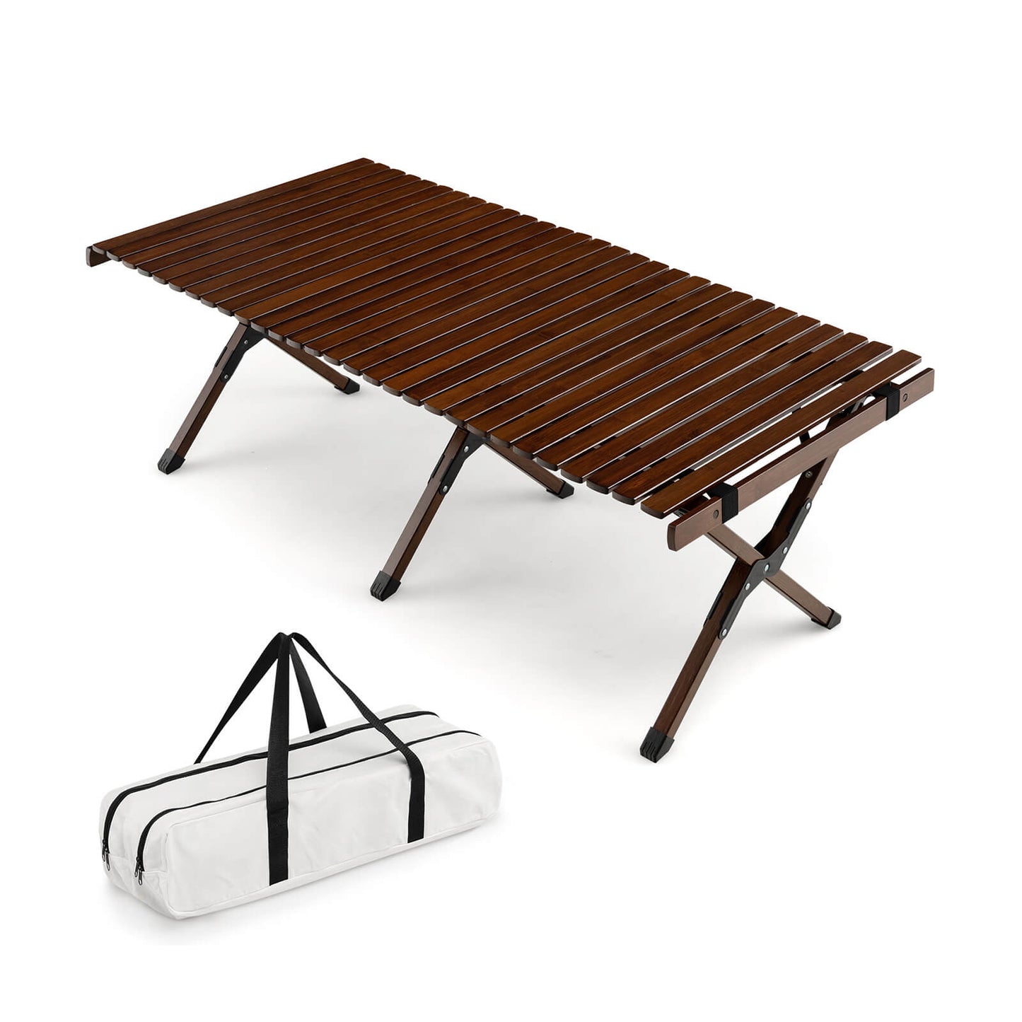 Portable Picnic Table with Carry Bag for Camping and BBQ, Brown Picnic Tables   at Gallery Canada