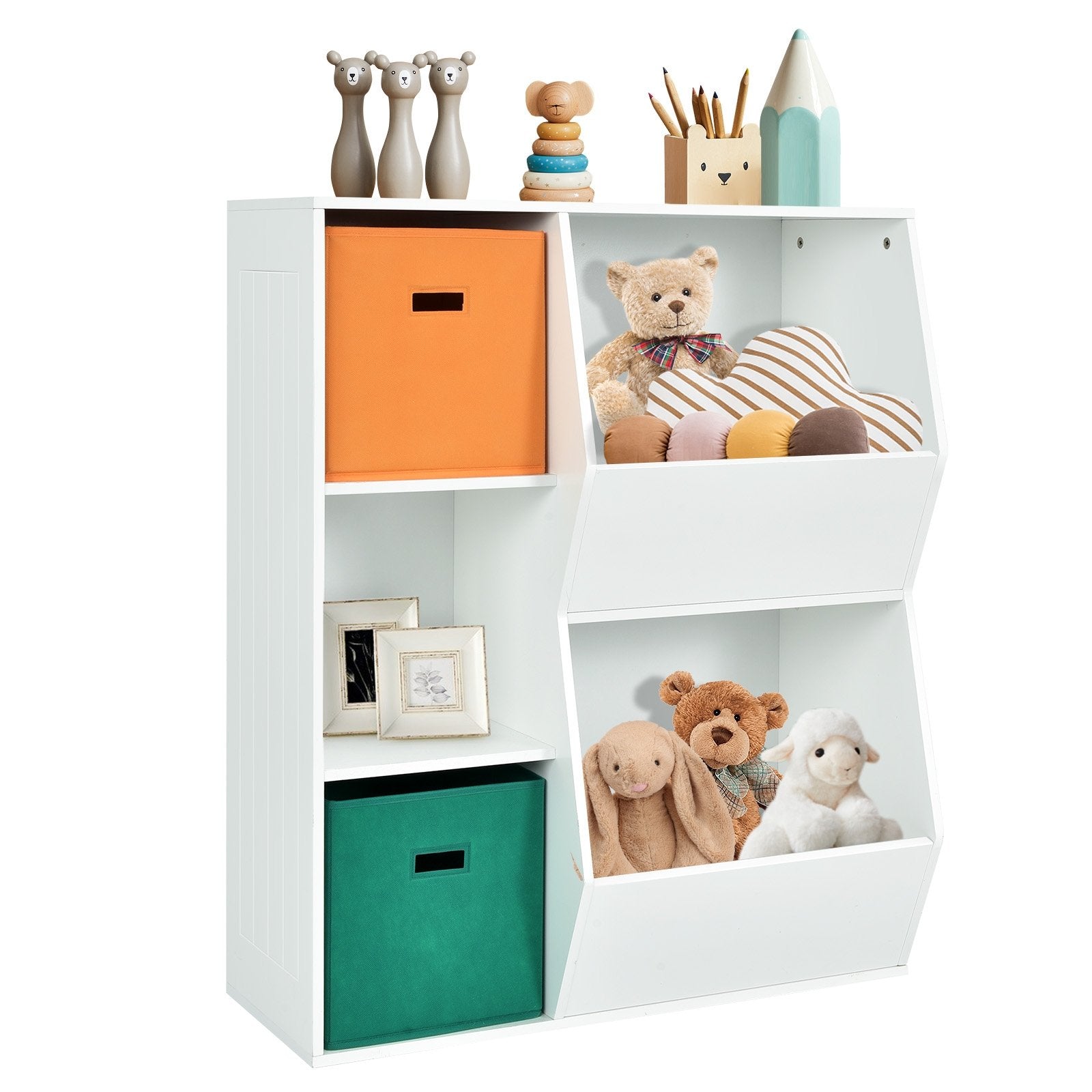 Kids Toy Storage Cabinet Shelf Organizer, Multicolor Kids Storage   at Gallery Canada