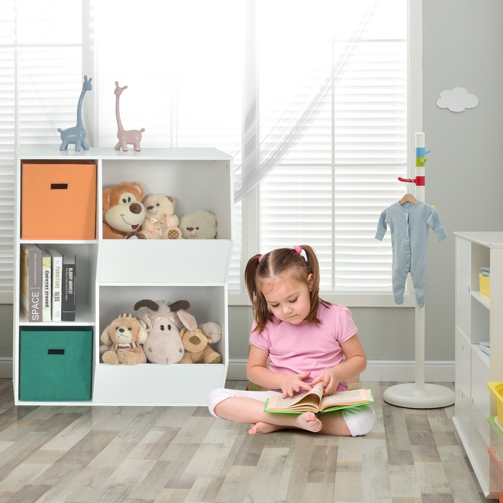 Kids Toy Storage Cabinet Shelf Organizer, Multicolor Kids Storage   at Gallery Canada