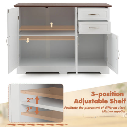 Buffet Storage Cabinet  Kitchen Sideboard with 2 Drawers, White Sideboards Cabinets & Buffets   at Gallery Canada