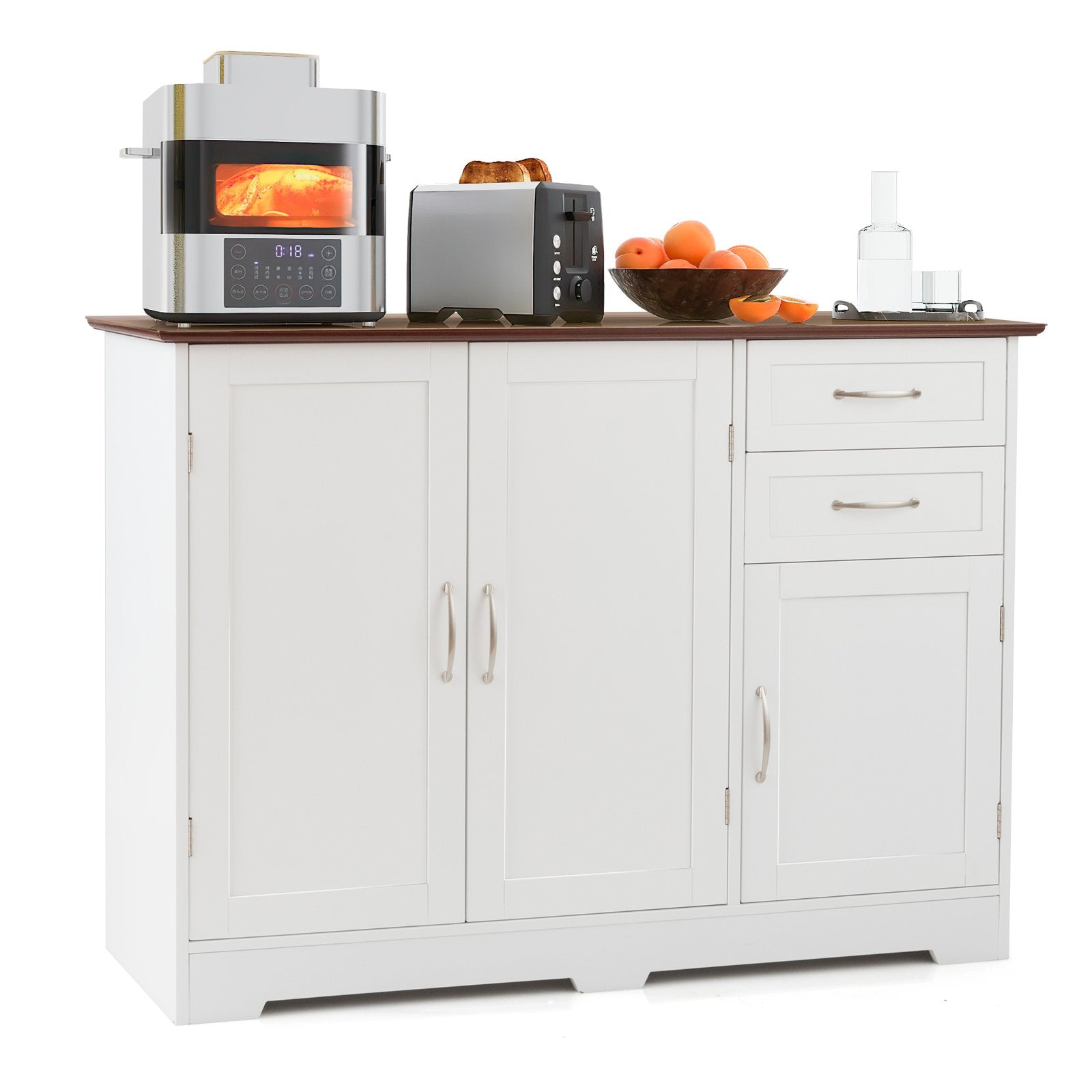 Buffet Storage Cabinet  Kitchen Sideboard with 2 Drawers, White Sideboards Cabinets & Buffets   at Gallery Canada