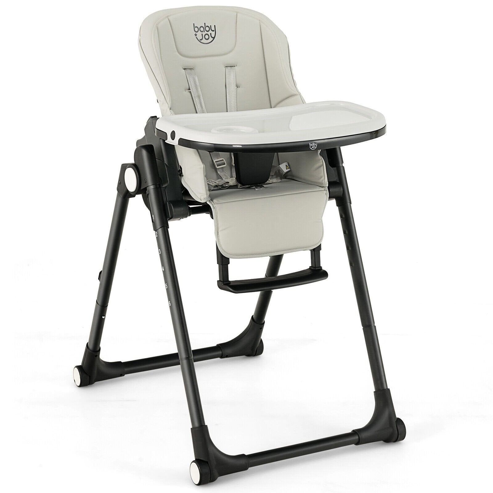 4-in-1 Baby High Chair with 6 Adjustable Heights, Gray - Gallery Canada