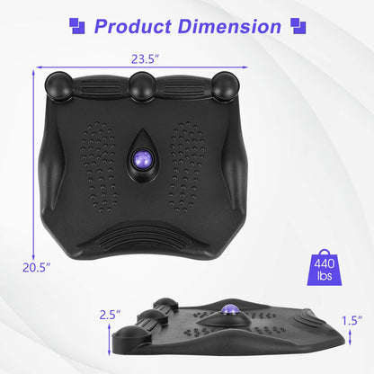 Anti-Fatigue Standing Desk Mat with Massage Roller Ball and Points, Black Sport Equipments   at Gallery Canada