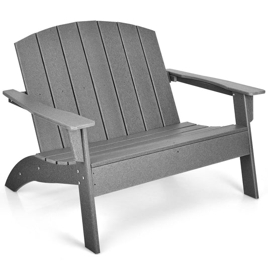 HDPE Patio Adirondack Chair for Porch Garden Backyard, Gray - Gallery Canada