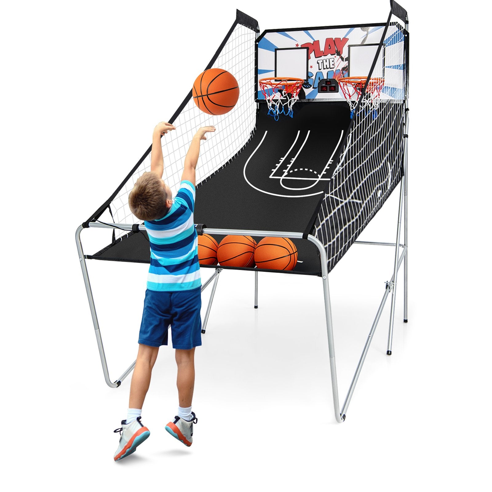 Foldable Dual Shot Basketball Arcade Game with Electronic Scoring System Toy Sports   at Gallery Canada