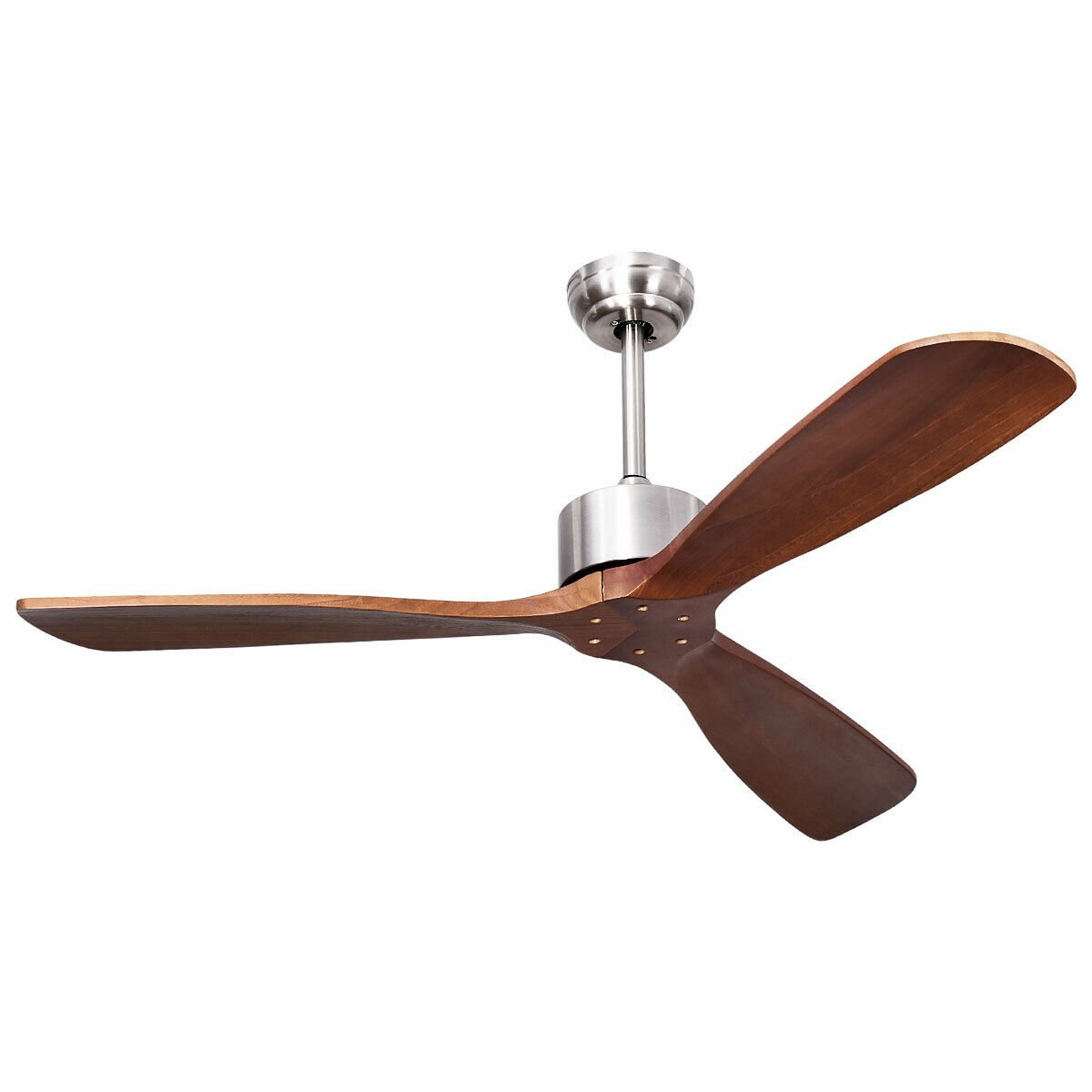 52 Inch Modern Brushed Nickel Finish Ceiling Fan with Remote Control - Gallery Canada