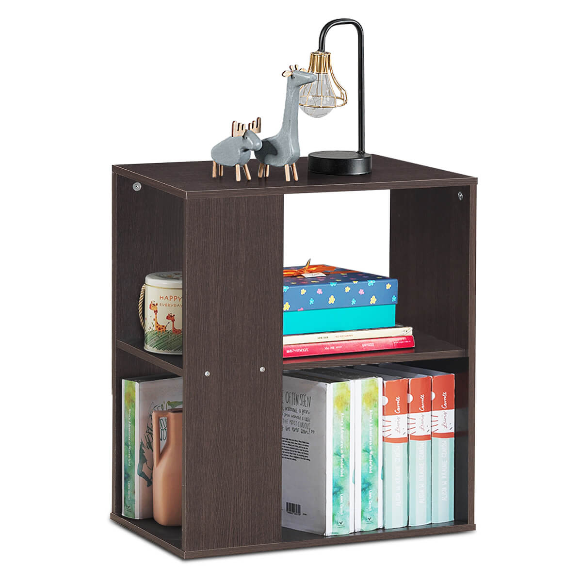 3-Tier Side End Table with Storage Shelves , Brown End & Side Tables   at Gallery Canada