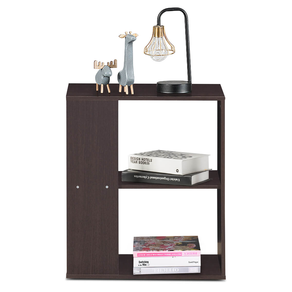 3-Tier Side End Table with Storage Shelves , Brown End & Side Tables   at Gallery Canada