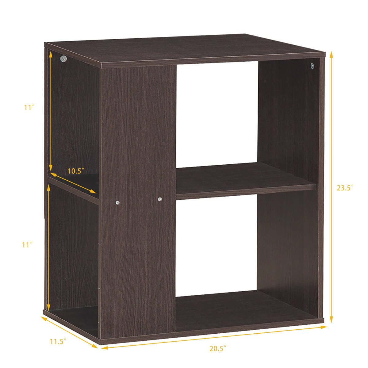 3-Tier Side End Table with Storage Shelves , Brown End & Side Tables   at Gallery Canada