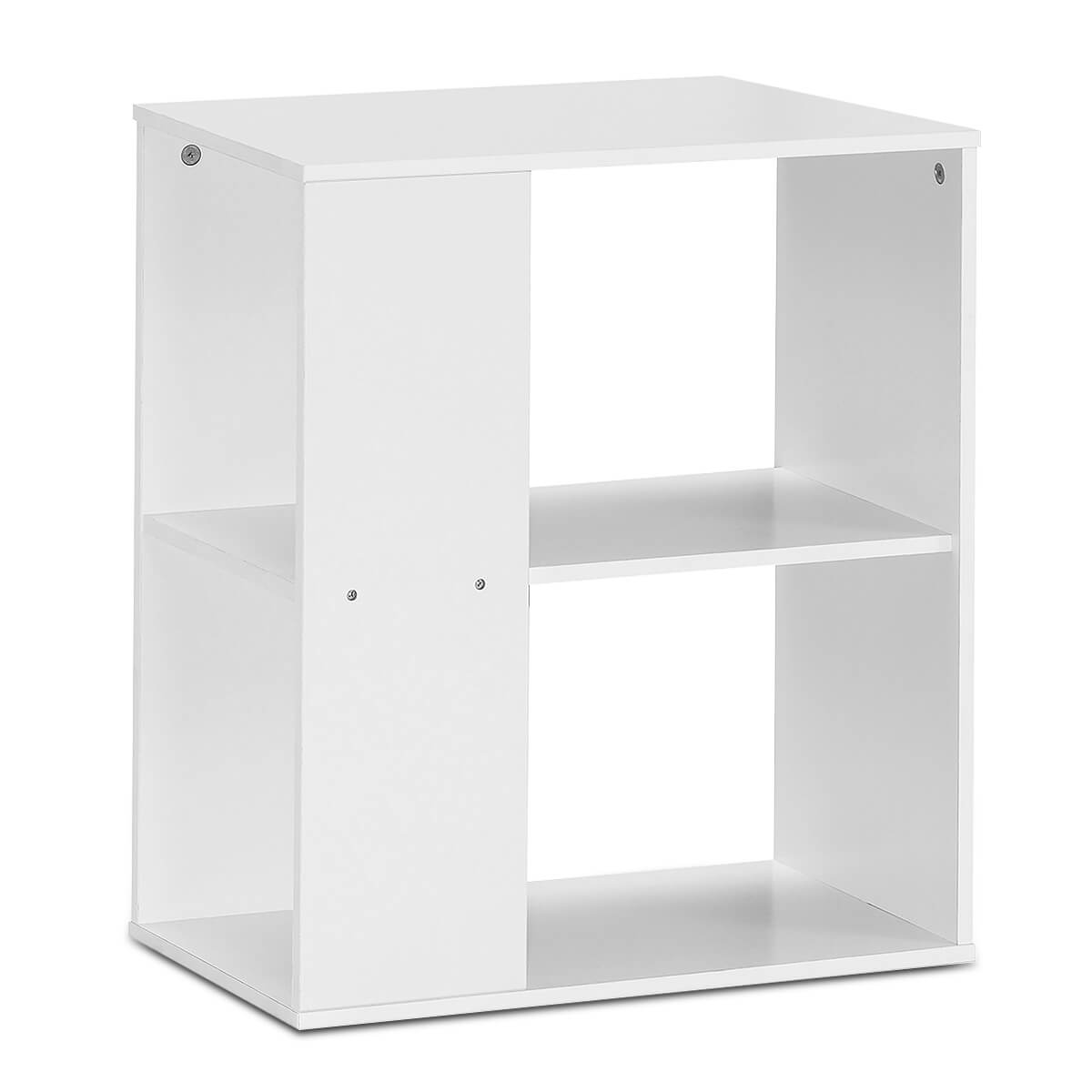 3-Tier Side End Table with Storage Shelves , White End & Side Tables   at Gallery Canada