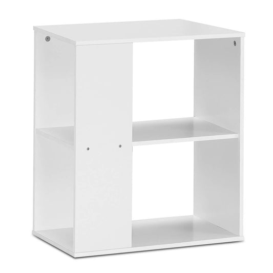 3-Tier Side End Table with Storage Shelves , White - Gallery Canada