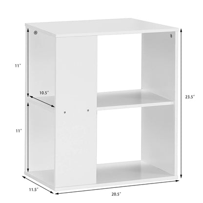 3-Tier Side End Table with Storage Shelves , White End & Side Tables   at Gallery Canada