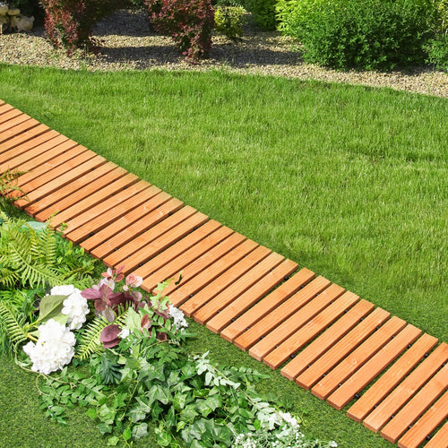 8 Feet Roll-out Weather-Resistant Patio Hardwood Pathway-22