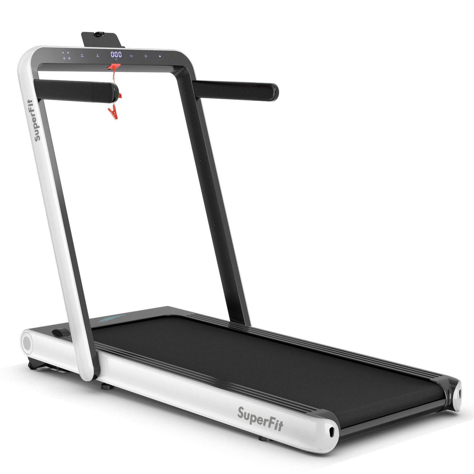 4.75HP 2 In 1 Folding Treadmill with Remote APP Control, White Treadmills at Gallery Canada