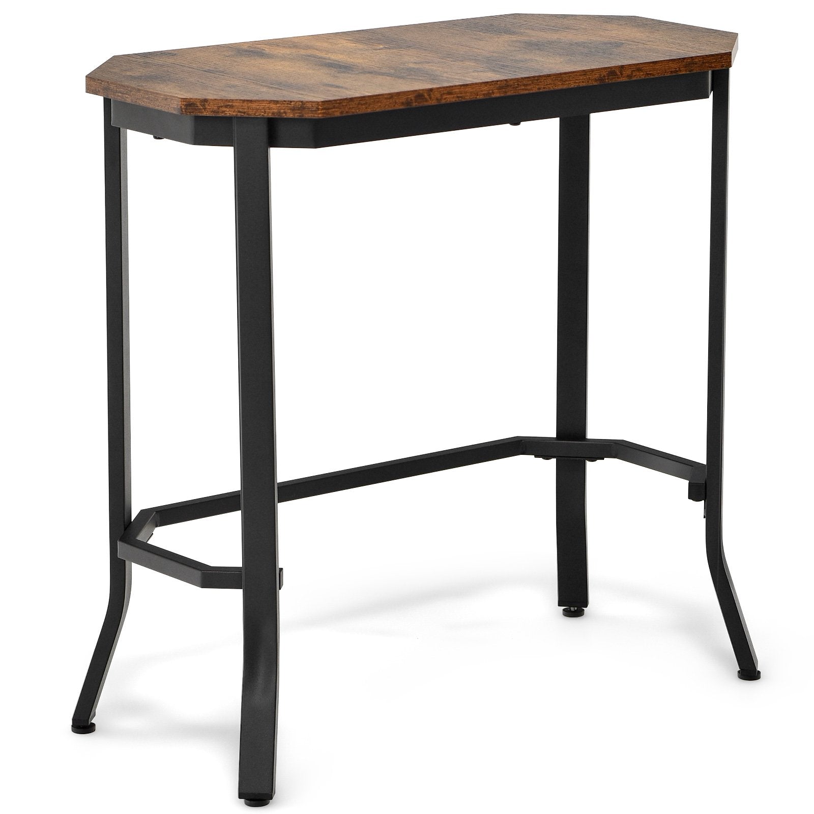 Narrow End Side Sofa Table with Rustic Tabletop, Rustic Brown End & Side Tables   at Gallery Canada