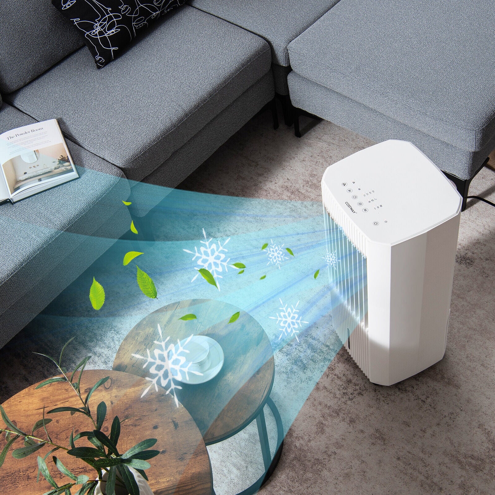 3-in-1 Evaporative Air Cooler with 3 Modes, White Air Coolers at Gallery Canada