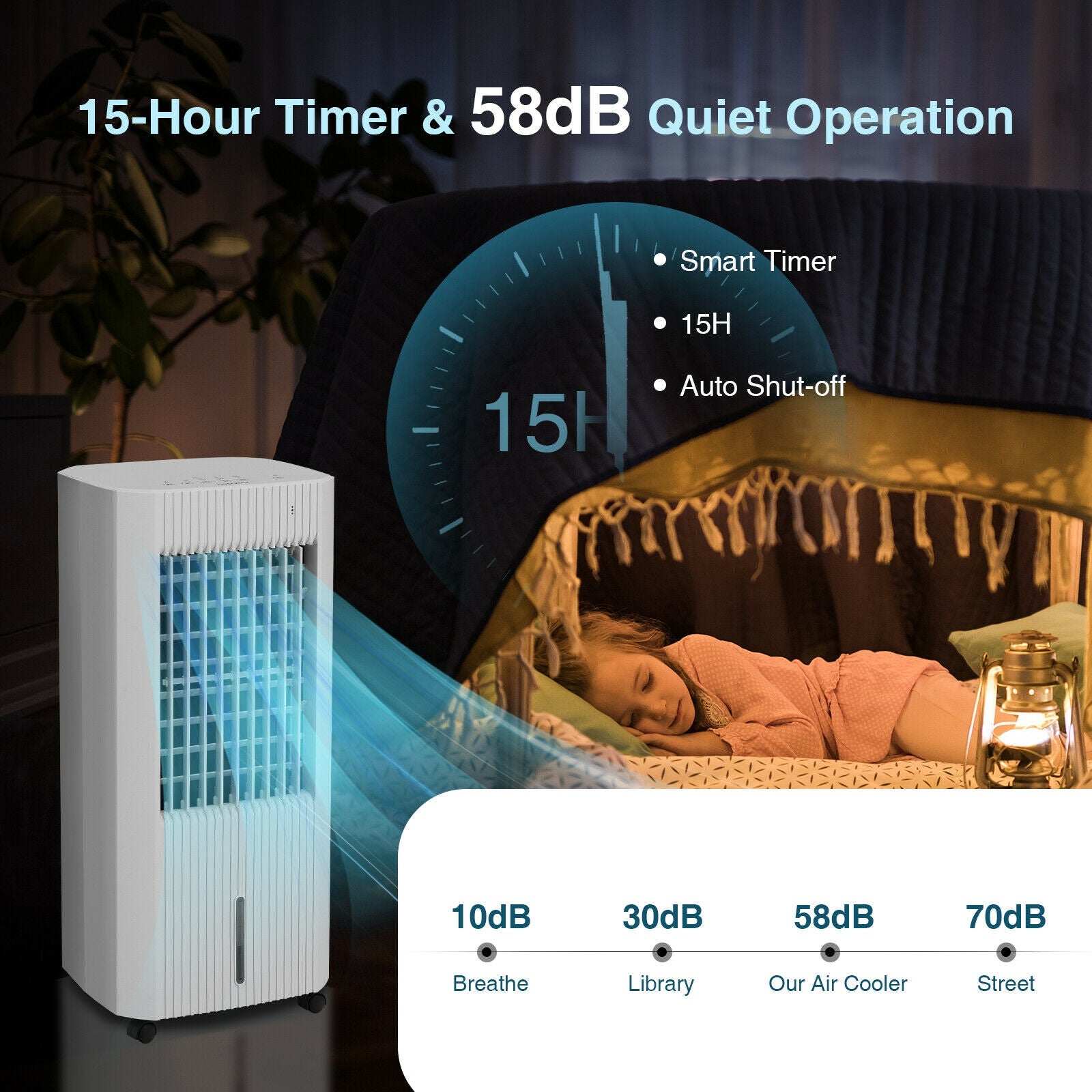 3-in-1 Evaporative Air Cooler with 3 Modes, White Air Coolers at Gallery Canada