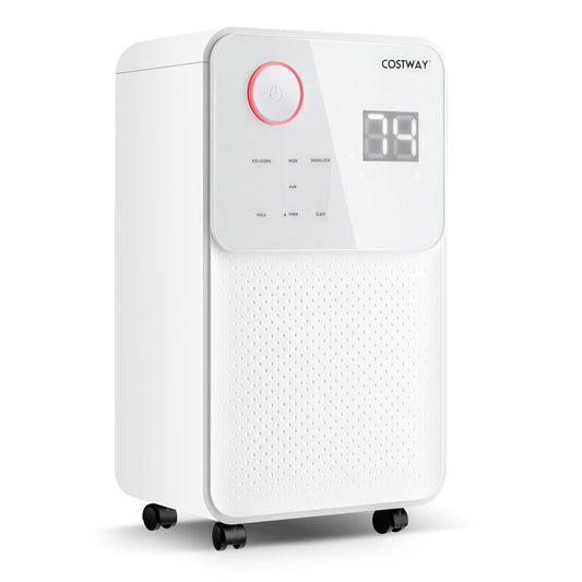 32 Pints 2000 Sq. Ft Dehumidifier for Home and Basements with 3-Color Digital Display, White - Gallery Canada