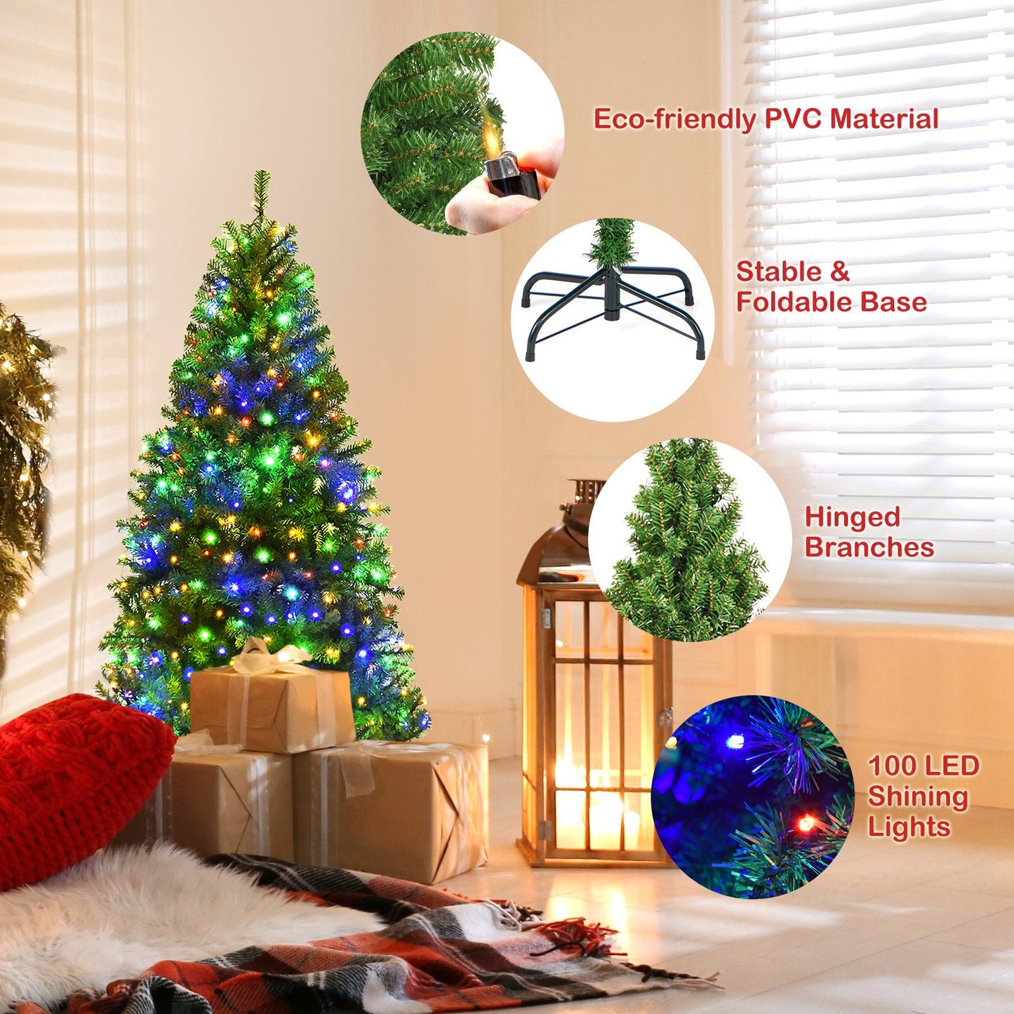 Artificial Premium Hinged Christmas Tree-4 ft, Green Christmas Tree   at Gallery Canada