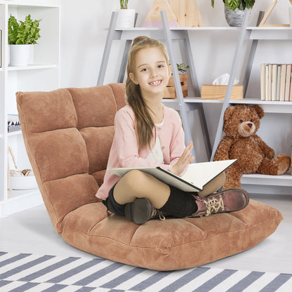 Adjustable 14-position Cushioned Floor Chair, Beige Floor Chairs   at Gallery Canada