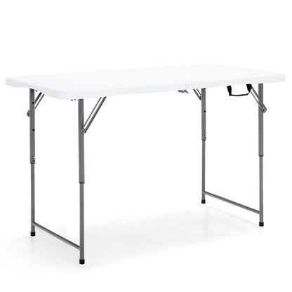 3-Level Height Adjustable Folding Table, White Camping Furniture   at Gallery Canada