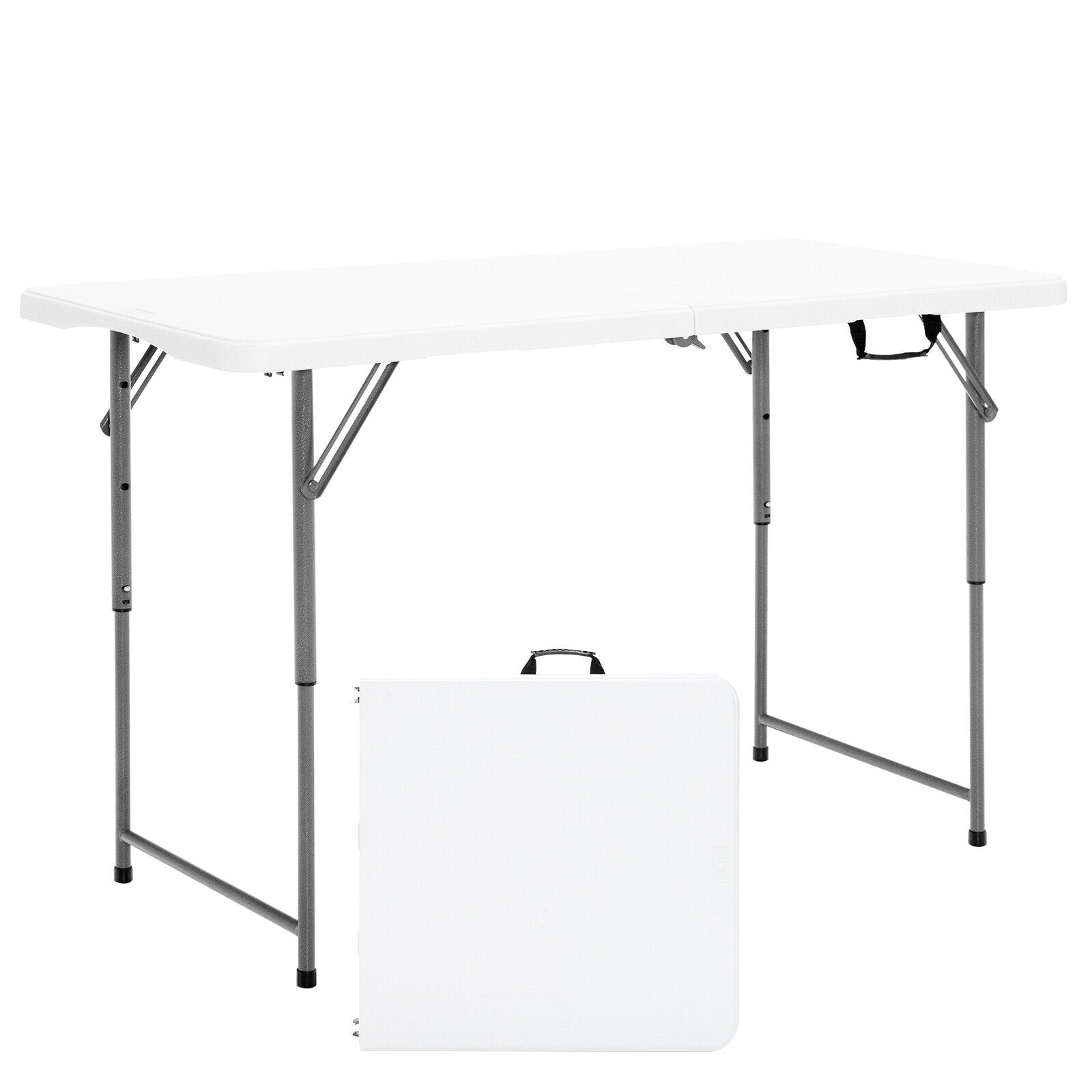 3-Level Height Adjustable Folding Table, White Camping Furniture   at Gallery Canada