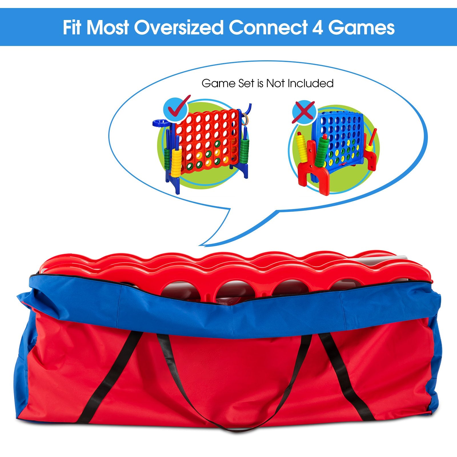 Giant 4 in A Row Storage Carrying Bag for Jumbo 4-to-Score Game Set Only Bag, Blue Lawn Games   at Gallery Canada