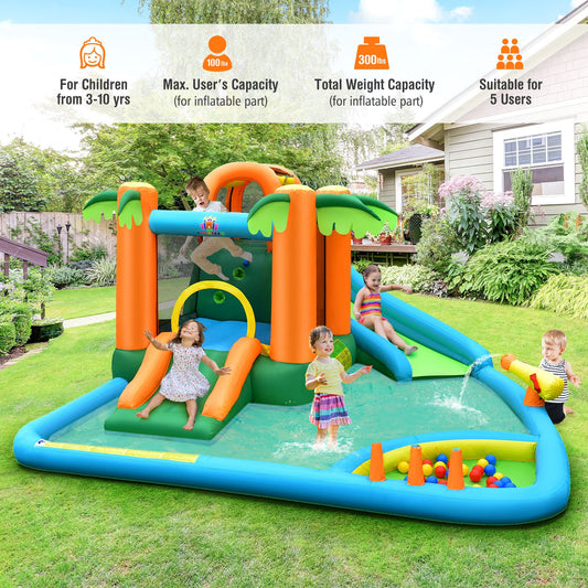 Inflatable Water Slide Park with Upgraded Handrail without Blower - Gallery Canada