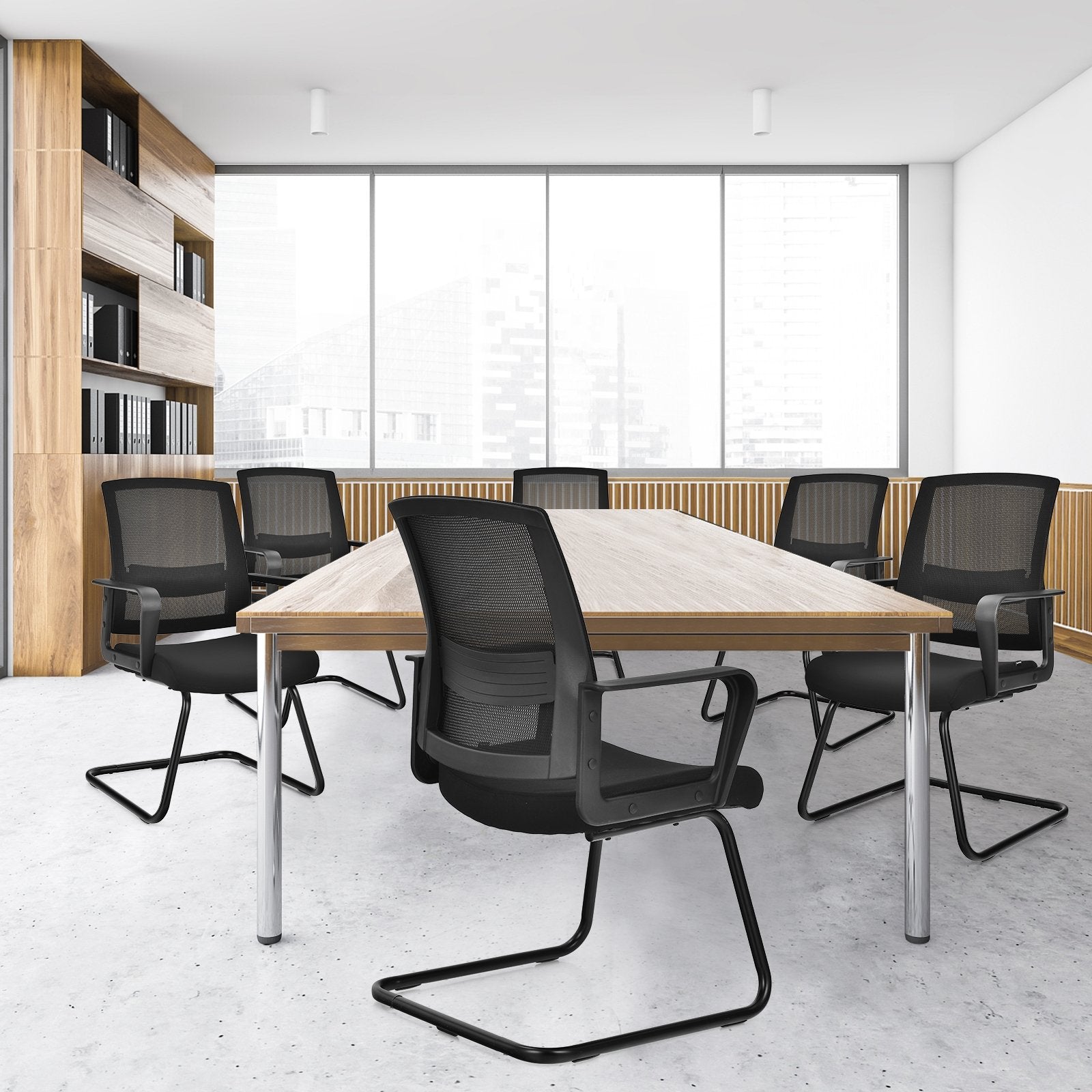 Set of 2 Conference Chairs with Lumbar Support, Black Conference Chairs   at Gallery Canada