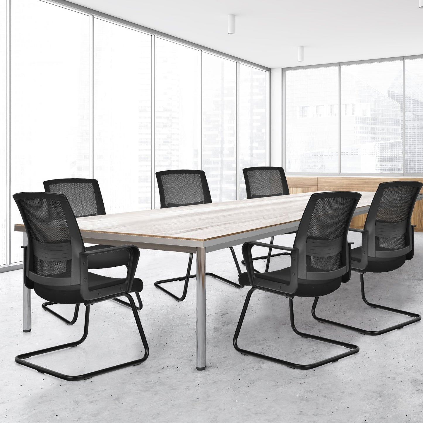 Set of 2 Conference Chairs with Lumbar Support, Black Conference Chairs   at Gallery Canada