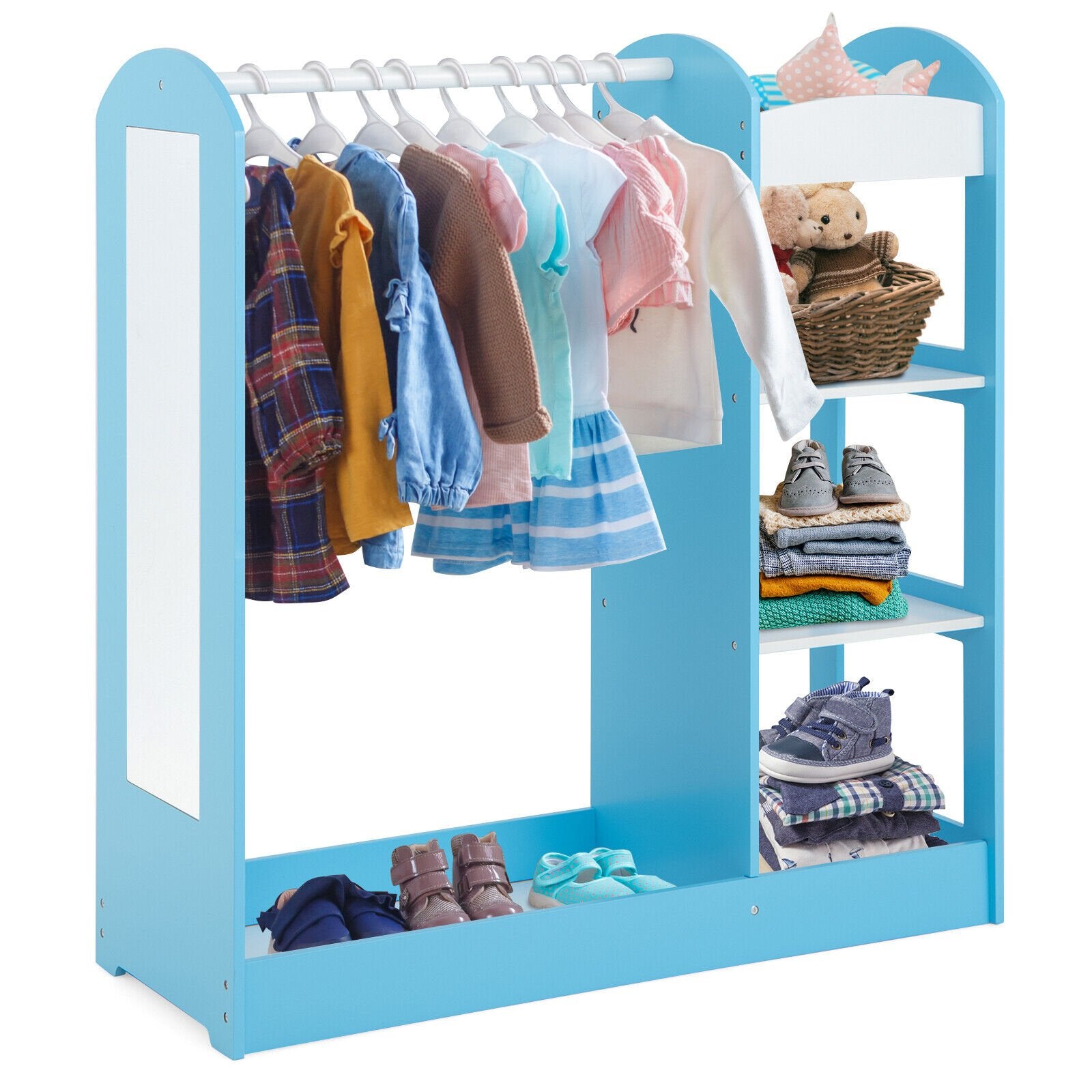 Kids Dress Up Storage with Mirror, Blue Kids Storage   at Gallery Canada