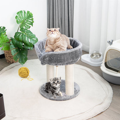 Cat Climbing Tree with Plush Perchs and Scratching Post, Gray - Gallery Canada