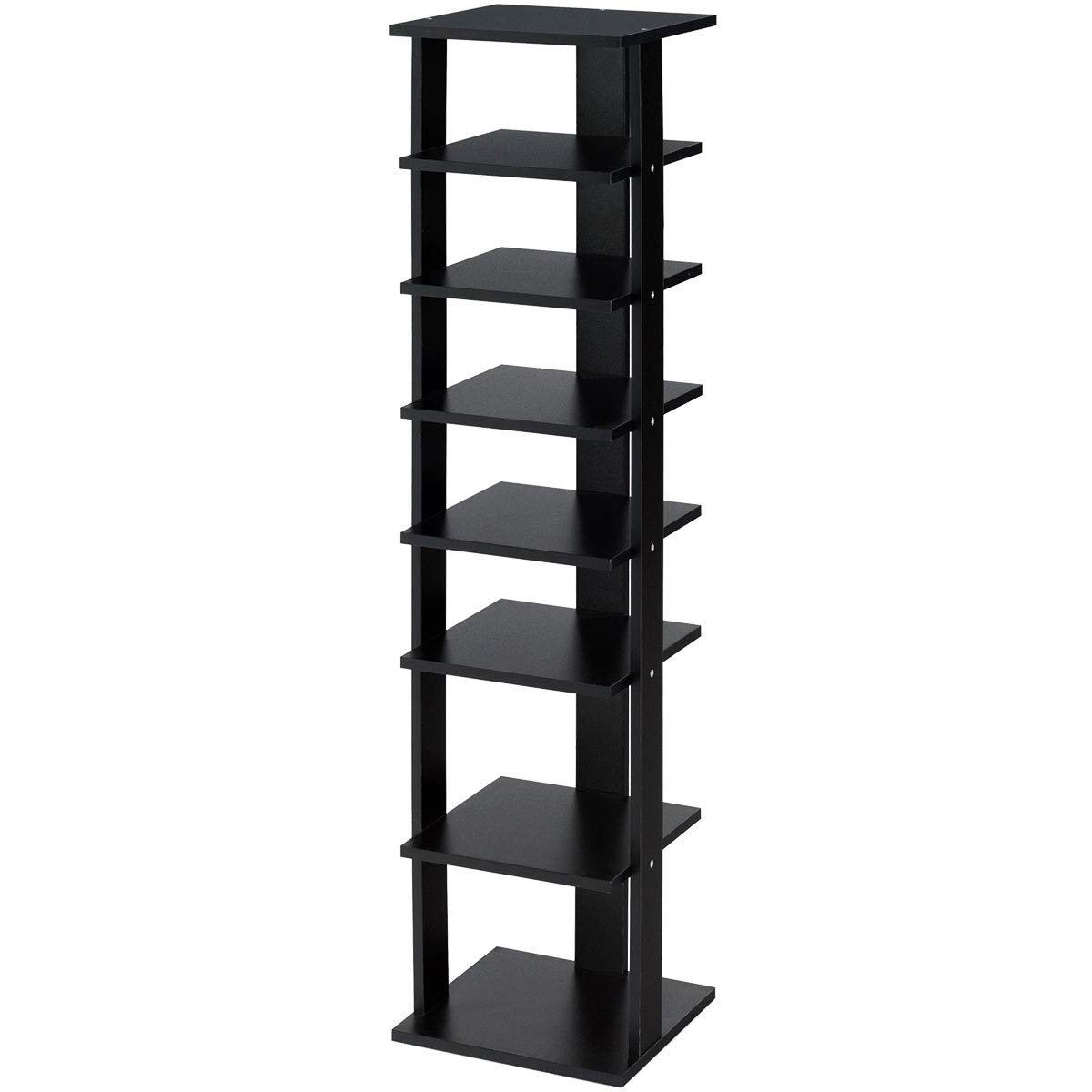 7-Tier Shoe Rack Practical Free Standing Shelves Storage Shelves, Black Shoe Racks & Storage Benches   at Gallery Canada