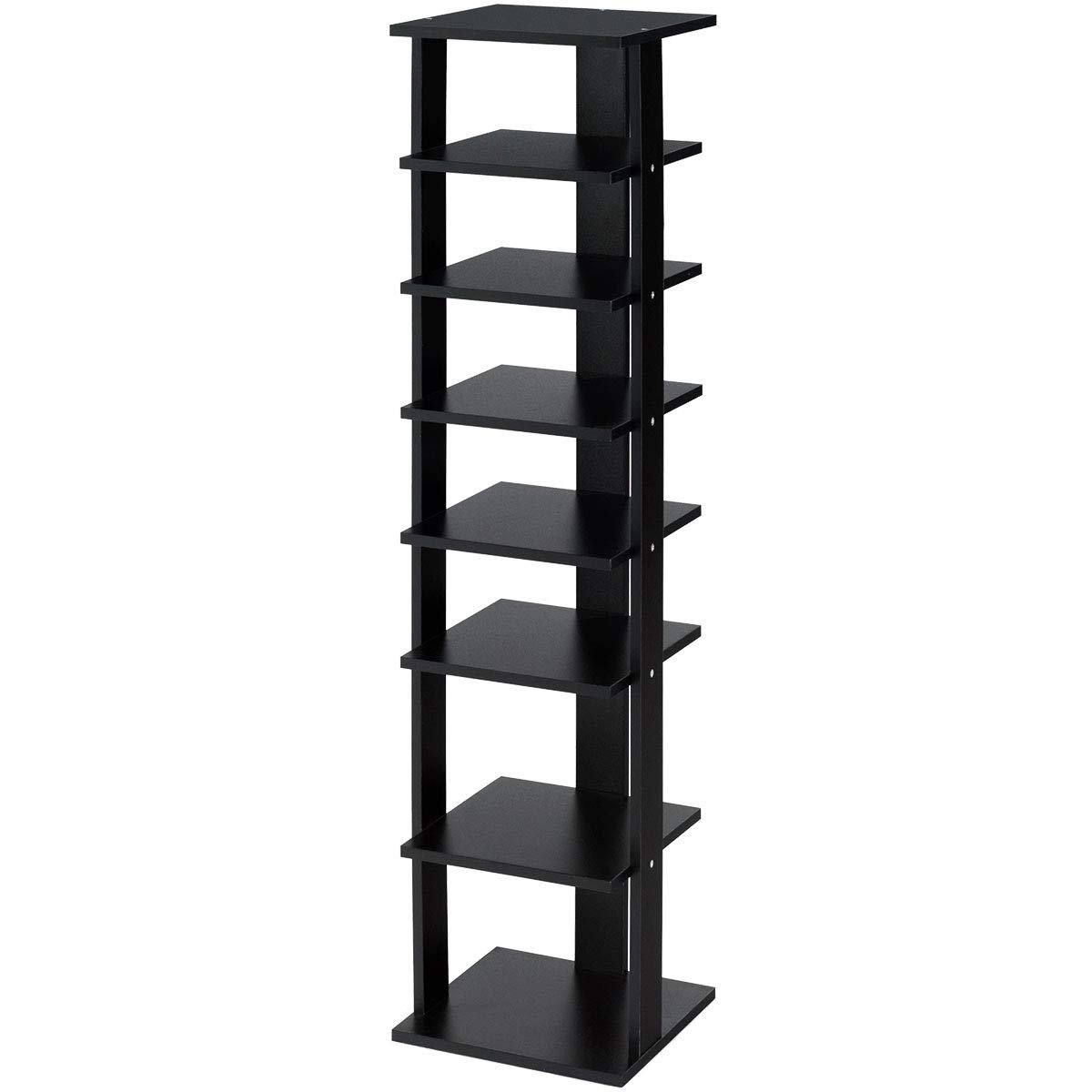 7-Tier Shoe Rack Practical Free Standing Shelves Storage Shelves, Black Shoe Racks & Storage Benches Black at Gallery Canada
