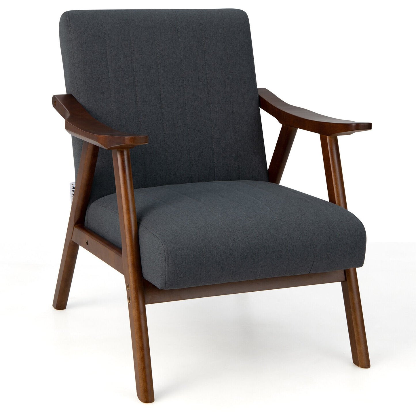 Modern Accent Chair Leisure Armchair with Felt Pads, Gray Accent Chairs   at Gallery Canada