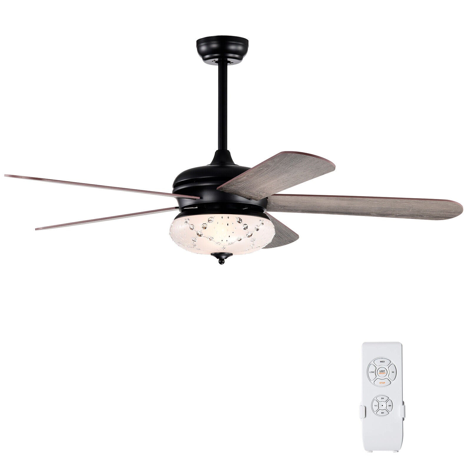 52 Inches Ceiling Fan with Remote Control, Oak Ceiling Fans at Gallery Canada