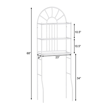 Bathroom Towel Storage Rack with 3 Shelves, White Bathroom Etagere   at Gallery Canada